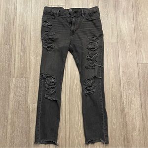 Grey Ripped Skinny Jeans